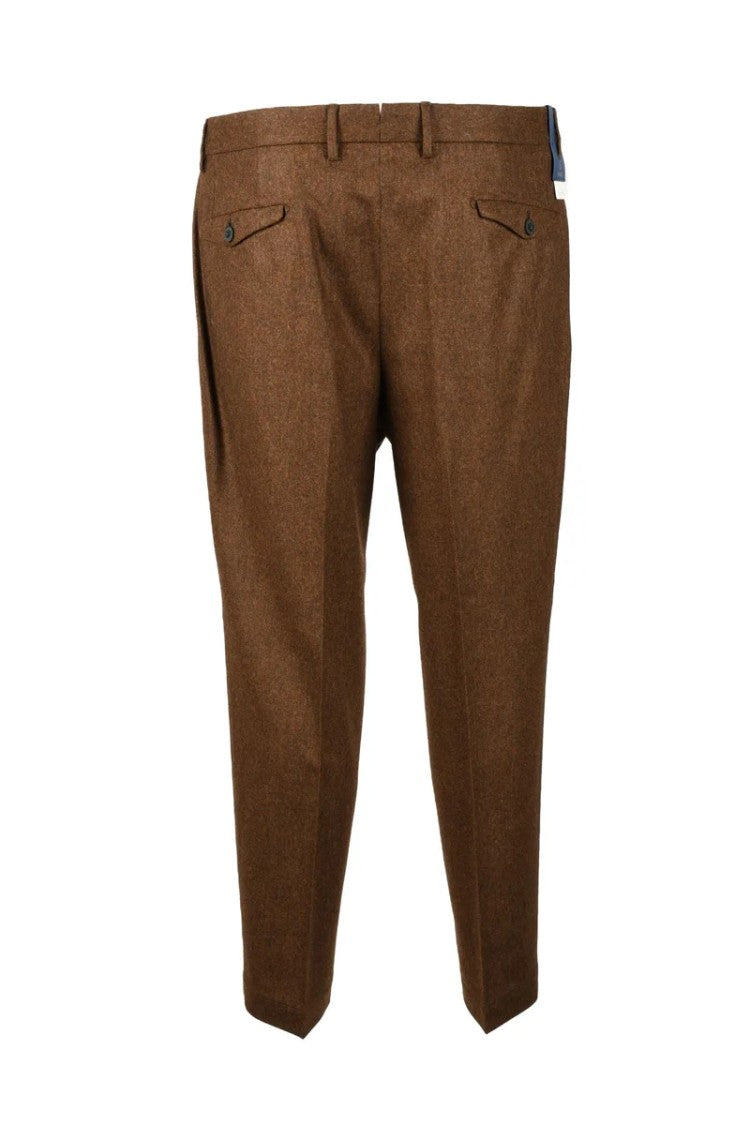 Santaniello Rima Rima Wool Trousers - Brown