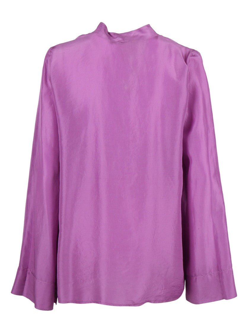 Forte Forte Habotai Silk V Neck Blouse