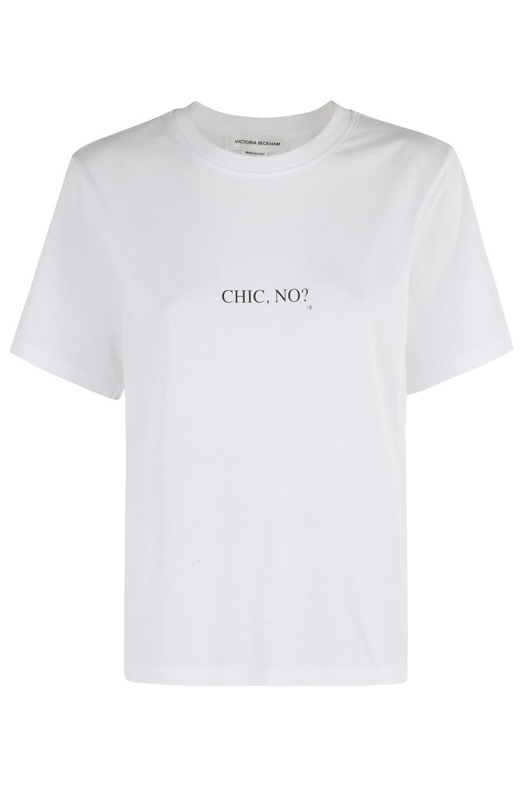Victoria Beckham Classic Fit Slogan Tee