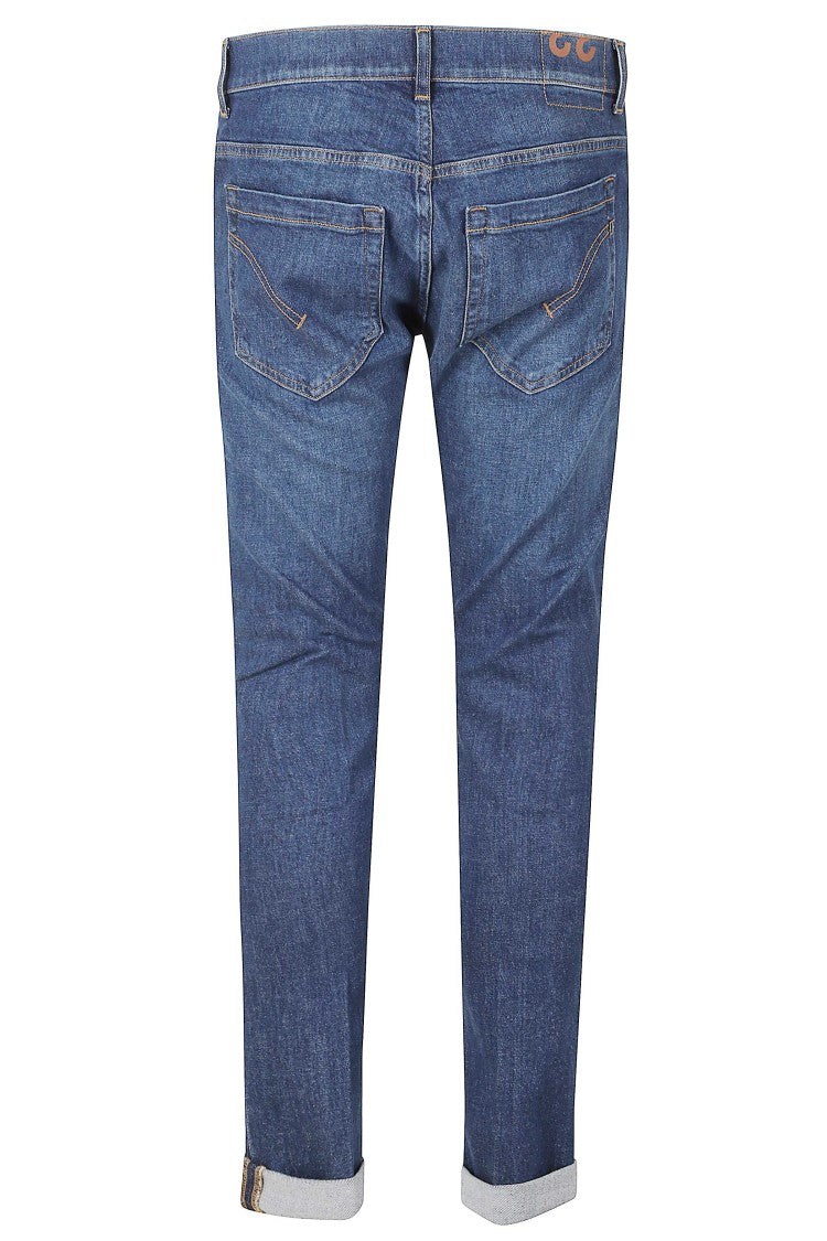Dondup Blue Medium George Rolled Cuffs Skinny Pants