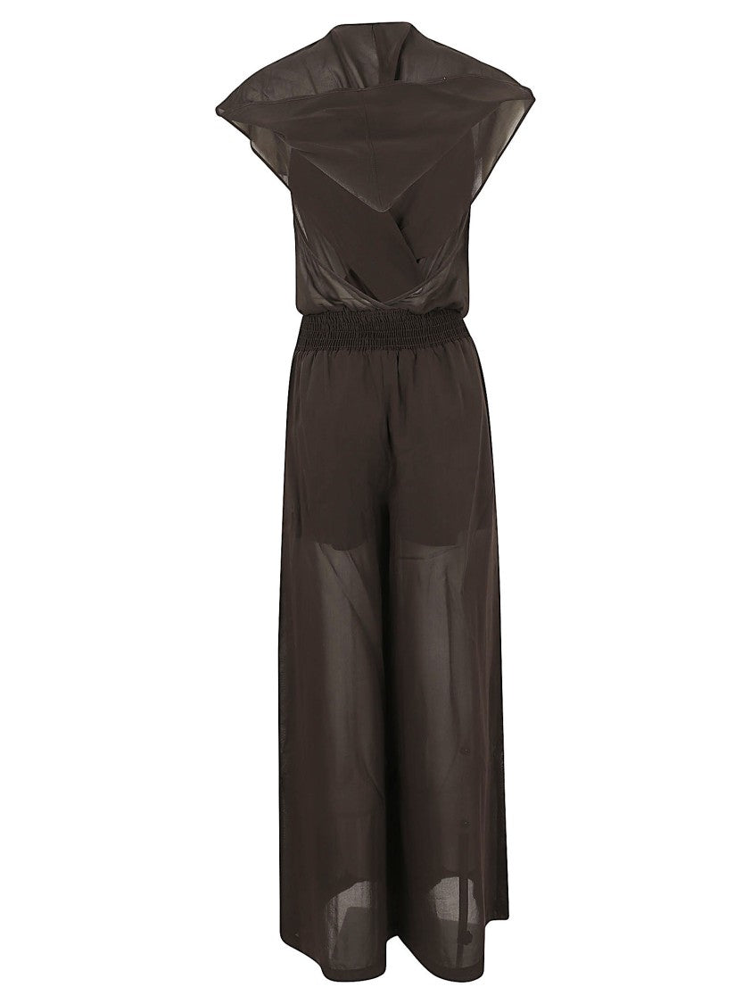 Pinko Camporosso Voile Jumpsuit With Sheer Panels