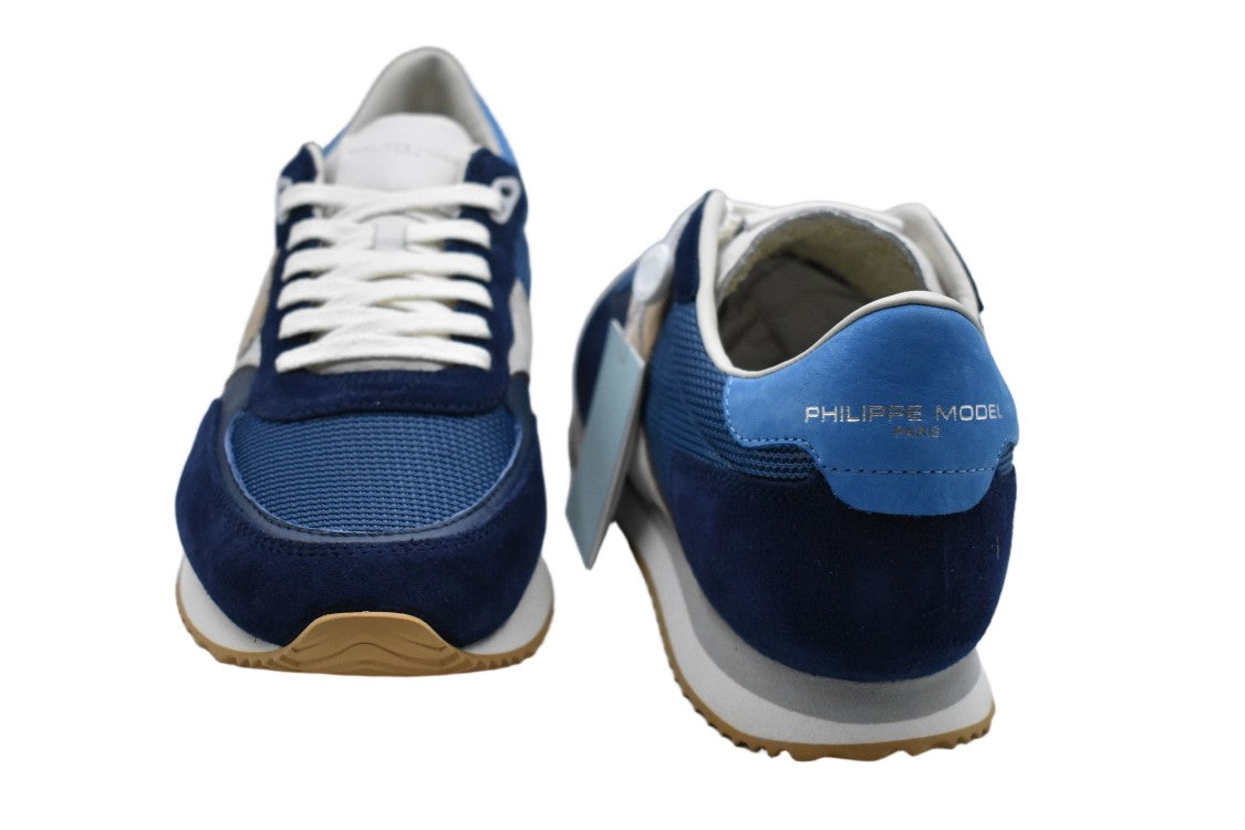 Philippe Model Blue Low Top Versatile Sleek Sneakers