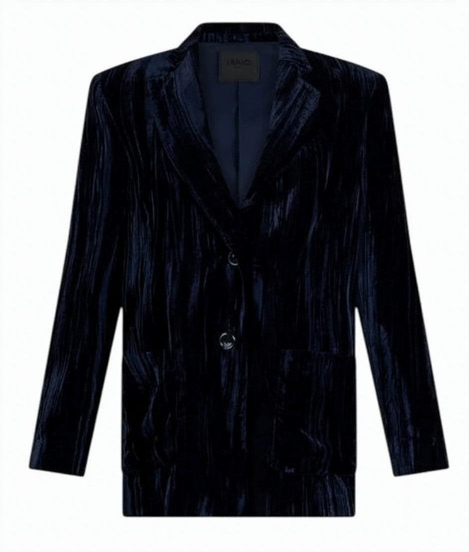 Liu Jo Notch Lapel Blue Jacket