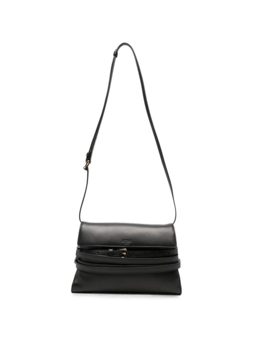 Moschino Structured Shoulder Bag - Black