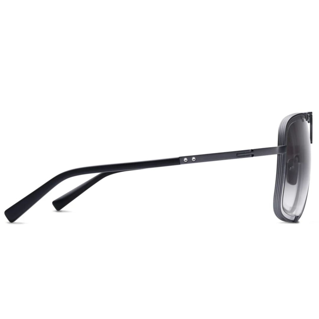 Dita Mach-Five Bold Aviator-Style Sunglasses With Gradient Grey Lenses