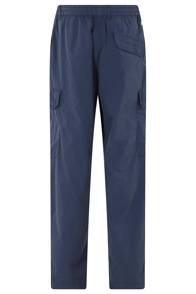 C.P. Company Blue Flatt Nylon Loose Cargo Lens Water-Repellent Pants
