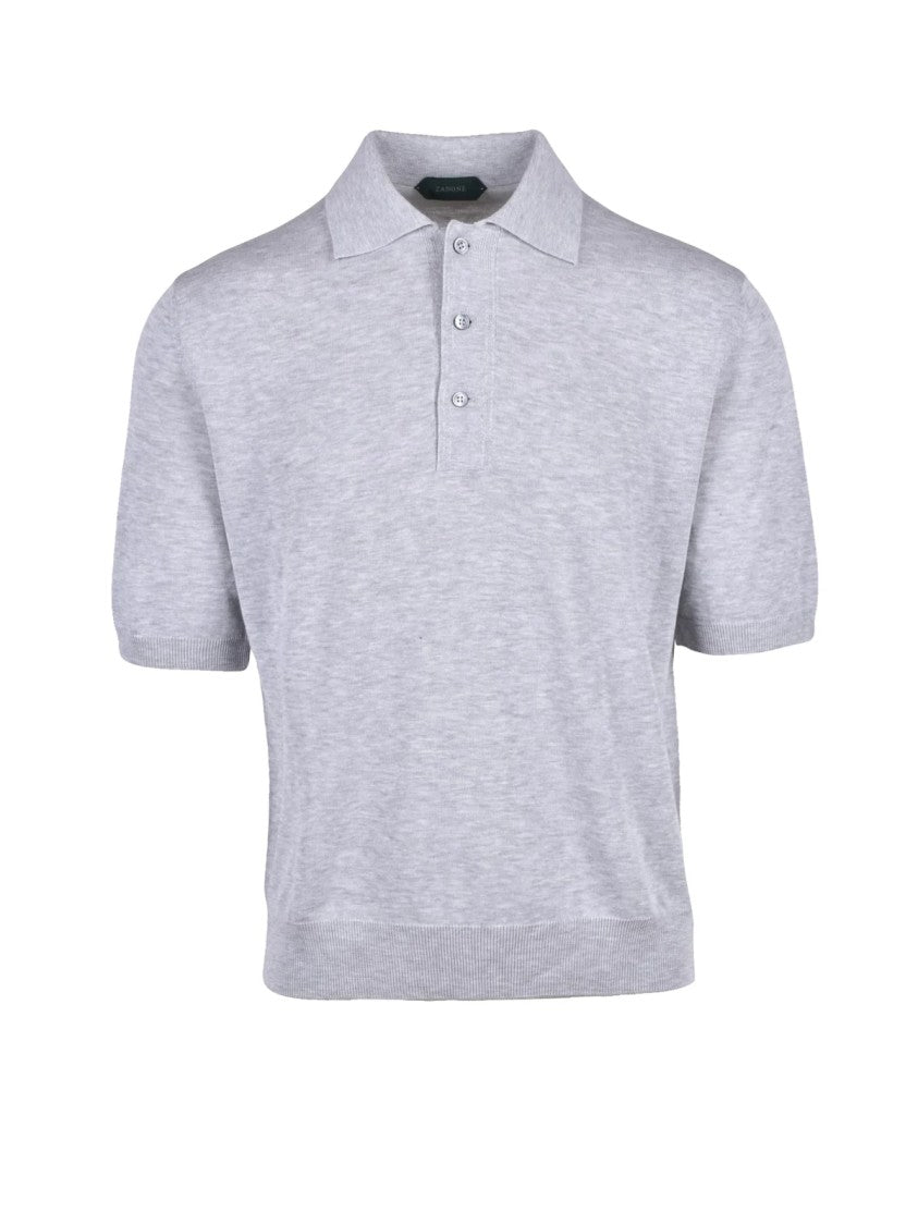 Zanone Knit Polo - Grey