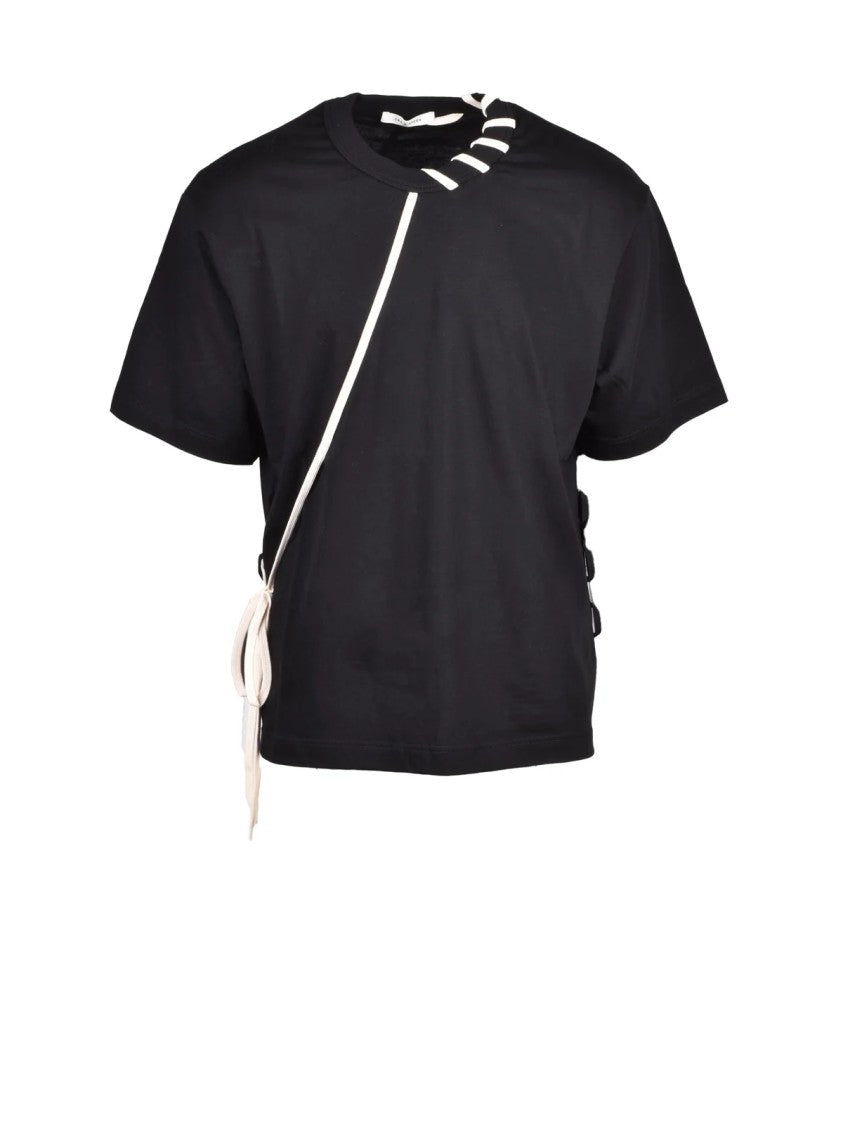 Craig Green Black Boxy Strap Detail Cotton T-Shirt