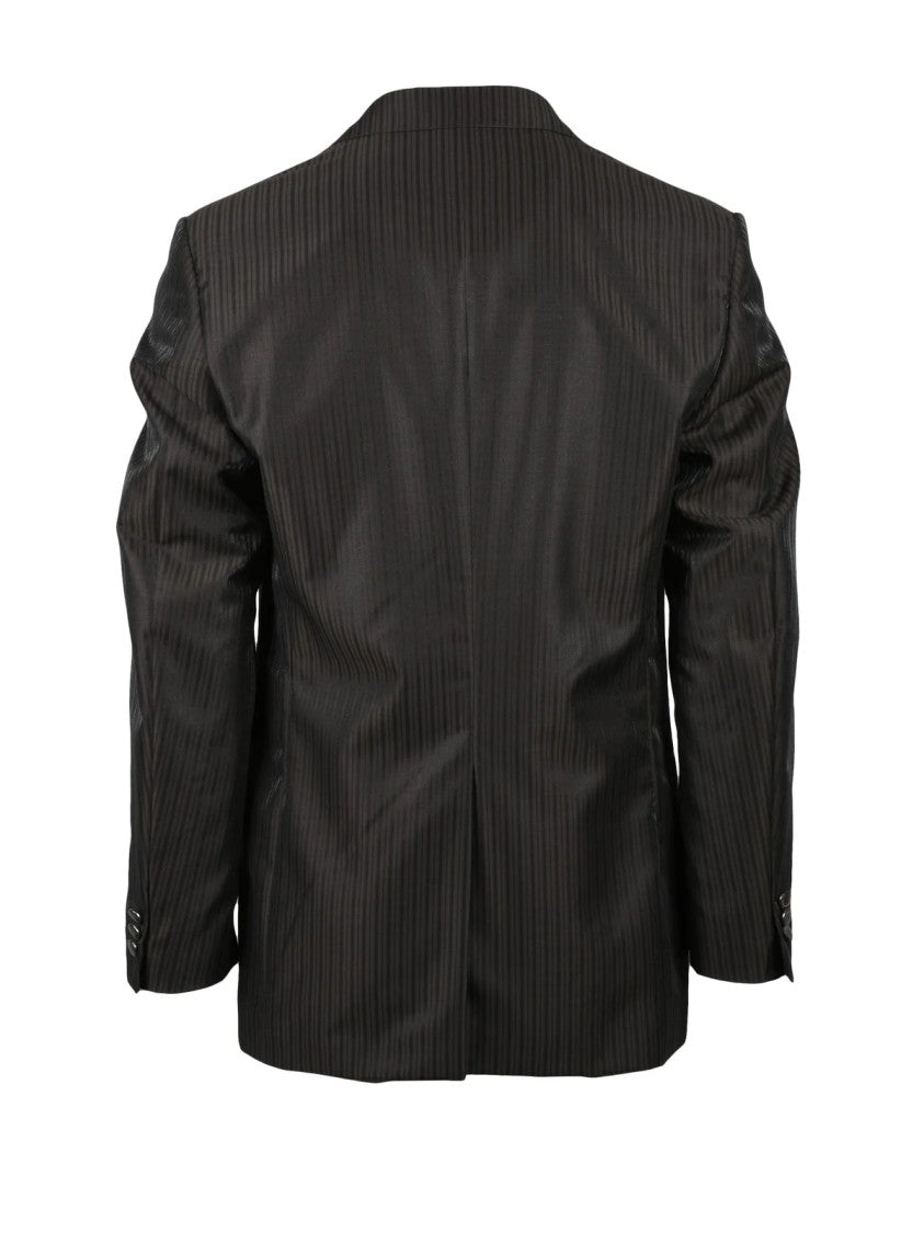 Luigi Bianchi Three-Piece Brown Suit With Lamé Jacket And Matching Vest