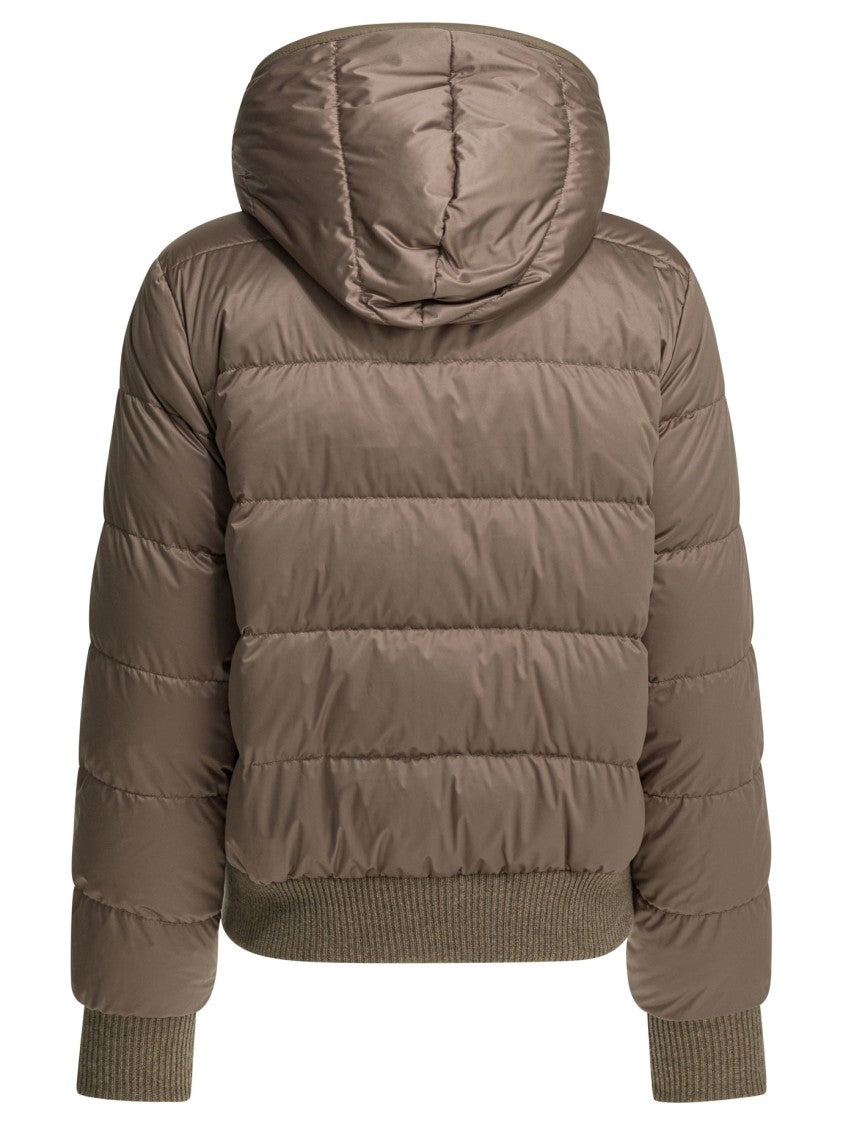 Camelia Reversible Camel Cashmere Jacket With Goose Down Padding