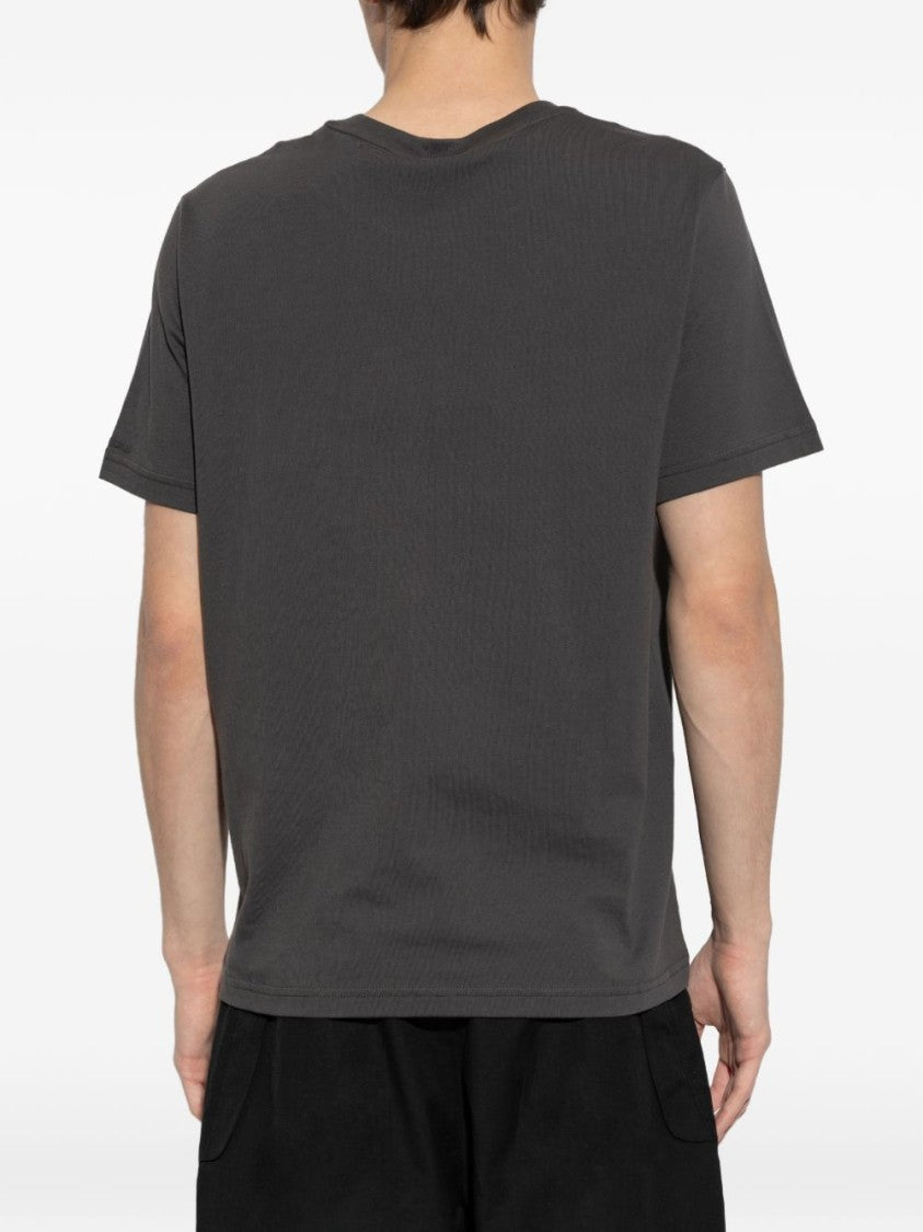 Moose Knuckles Graphic Print Crew Neck T-Shirt With Abstract Design