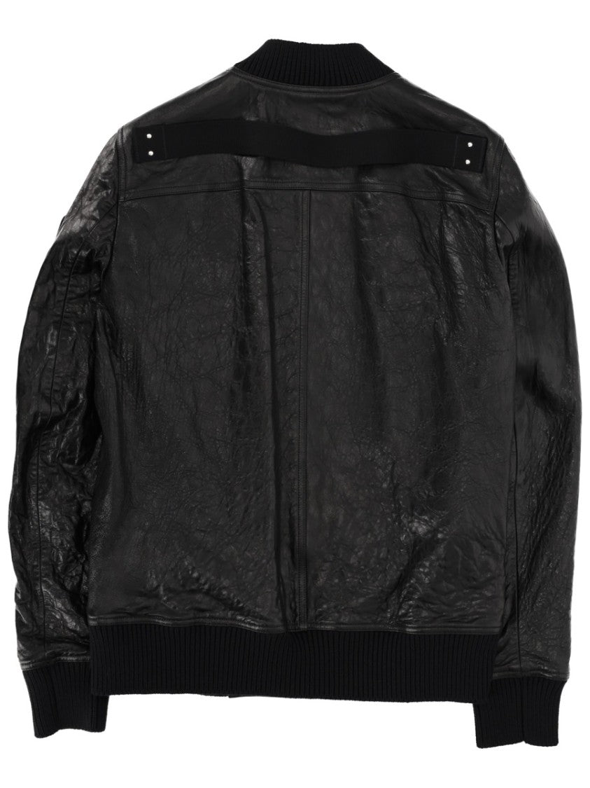 Rick Owens Classic Flight Lamb Leather Bomber Jacket