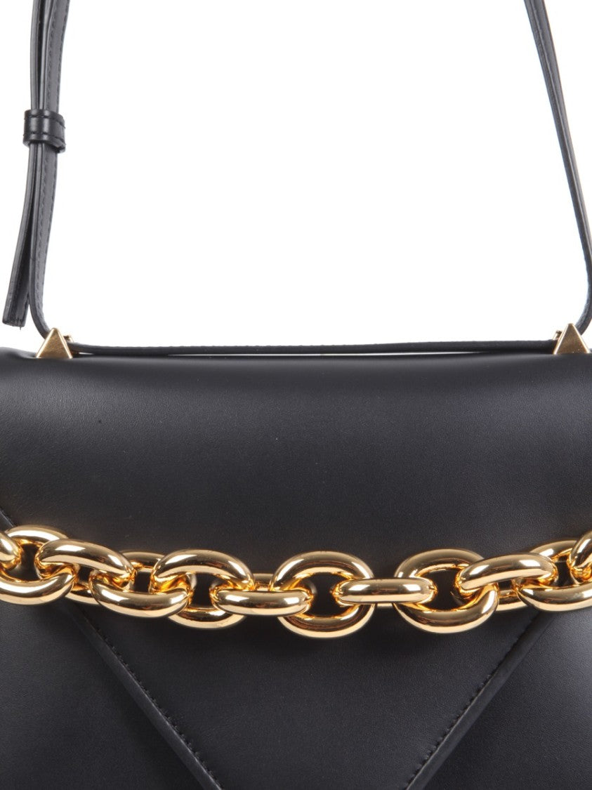 Bottega Veneta Suede Envelope Bag With Bold Chain Handle