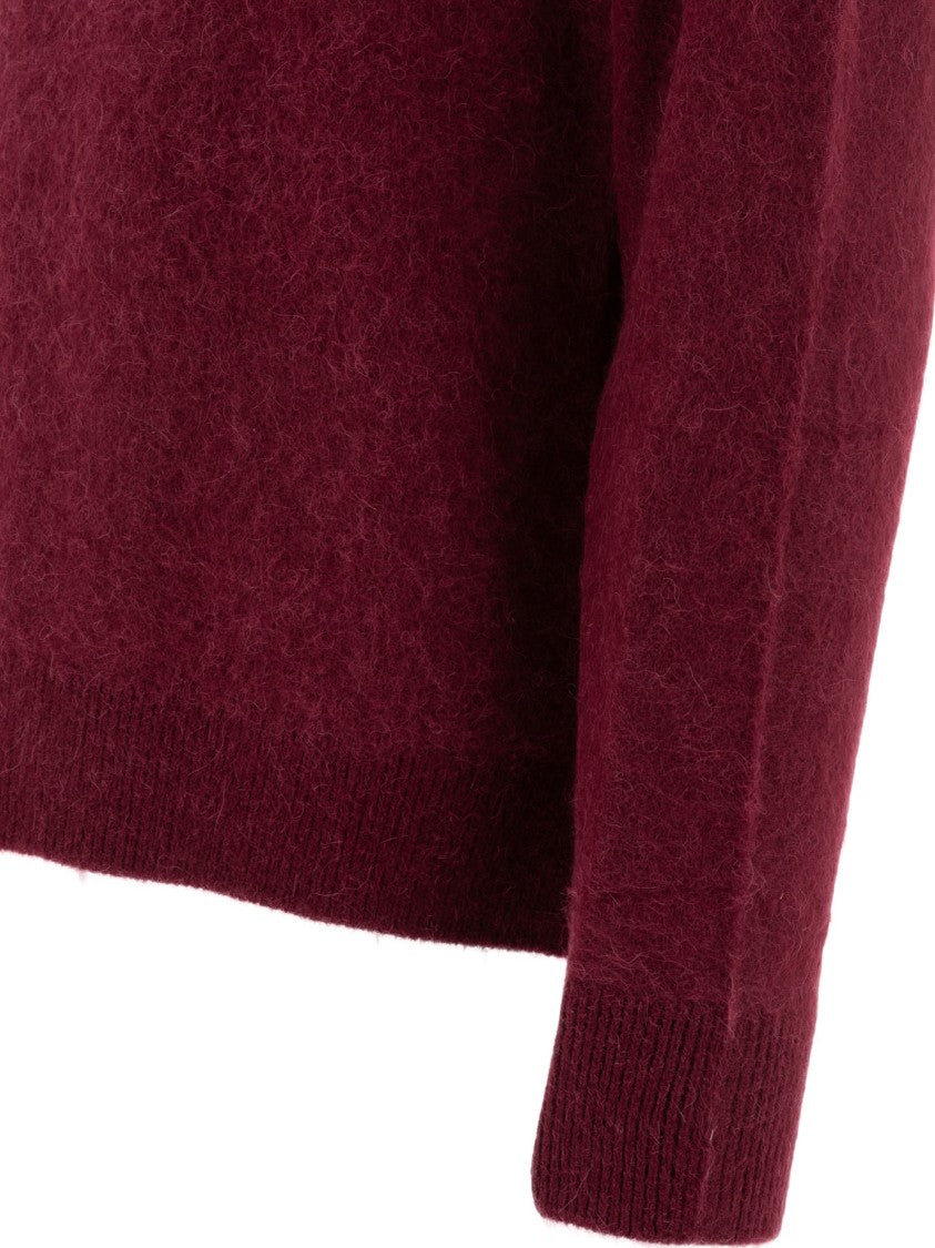 Kaptain Sunshine Burgundy Alpaca Knit Sweater