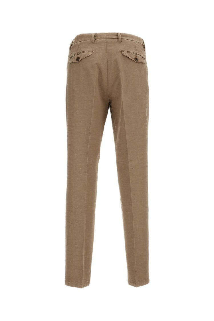 Briglia 1949 Beige Slim Distressed Trousers