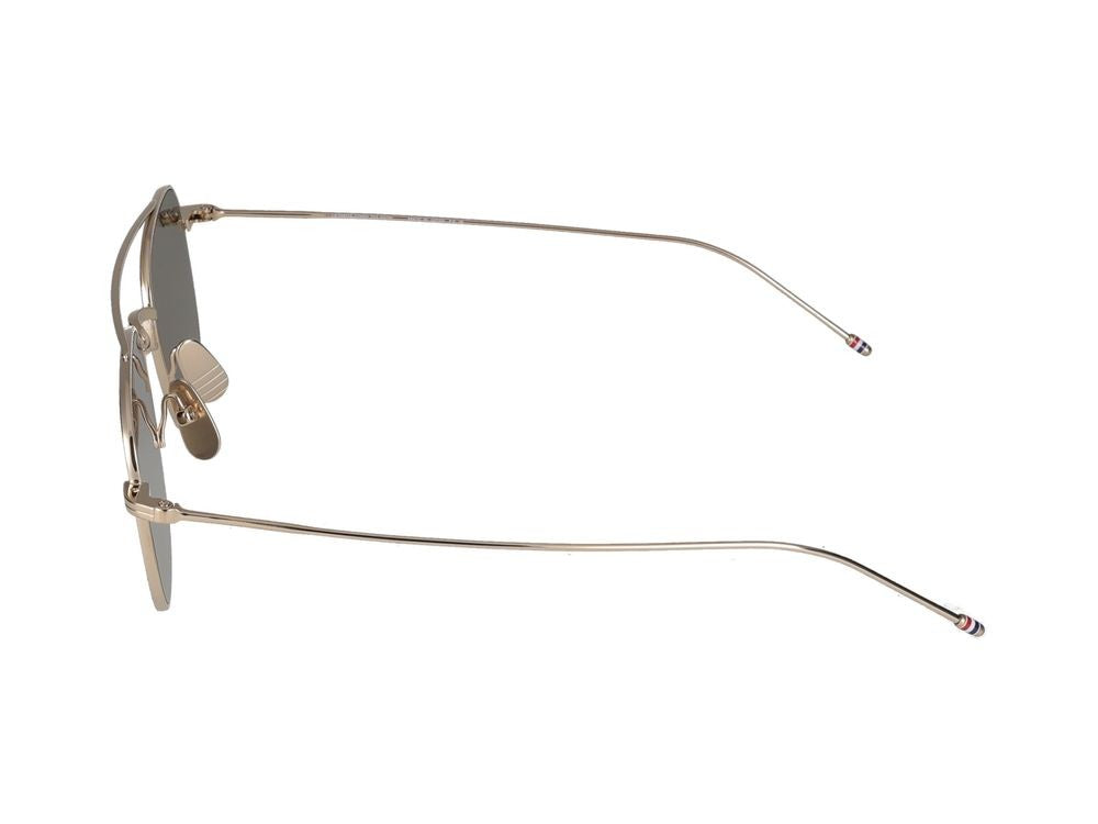 Thom Browne Square-Frame Sunglasses With Double Bridge Design And Titanium Accents