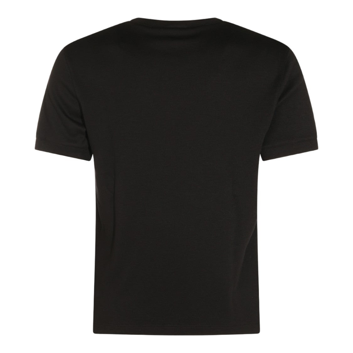 Giorgio Armani Short-Sleeve Crew Neck Sweater With Subtle Stitching Details