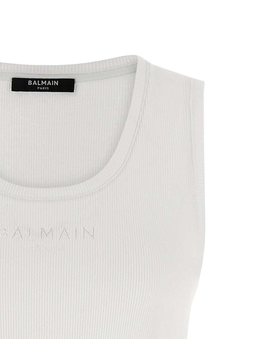 Balmain Logo Embroidery Tank Top