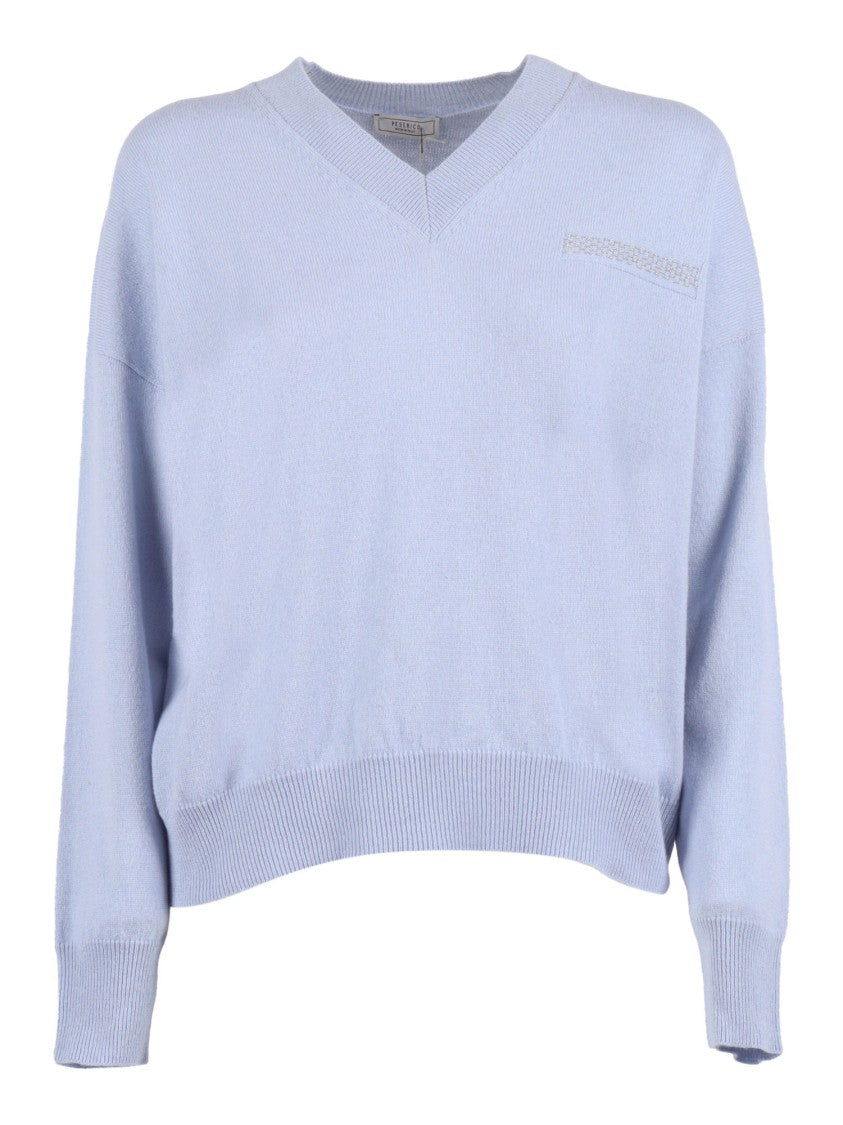 Peserico Relaxed Fit V-Neck Knitted Sweater