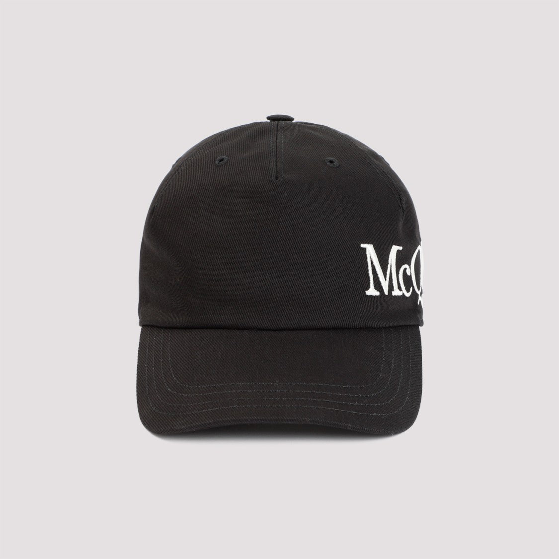 Alexander Mcqueen Black Ivory Cotton Hat