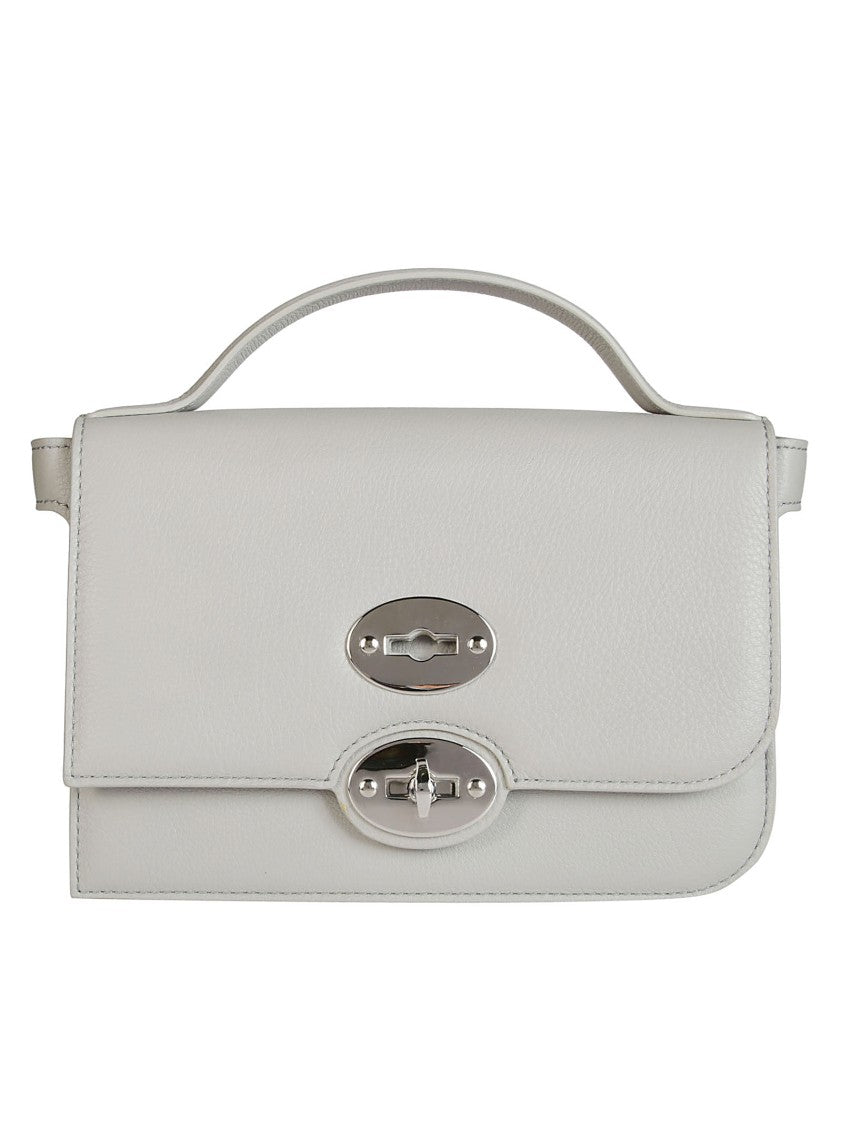 Zanellato Structured Leather Handbag With Metallic Clasp