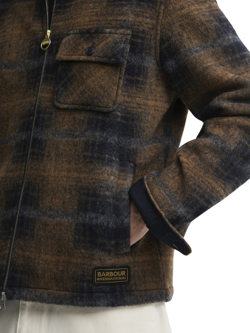 Barbour Check-Pattern Zip-Up Jacket