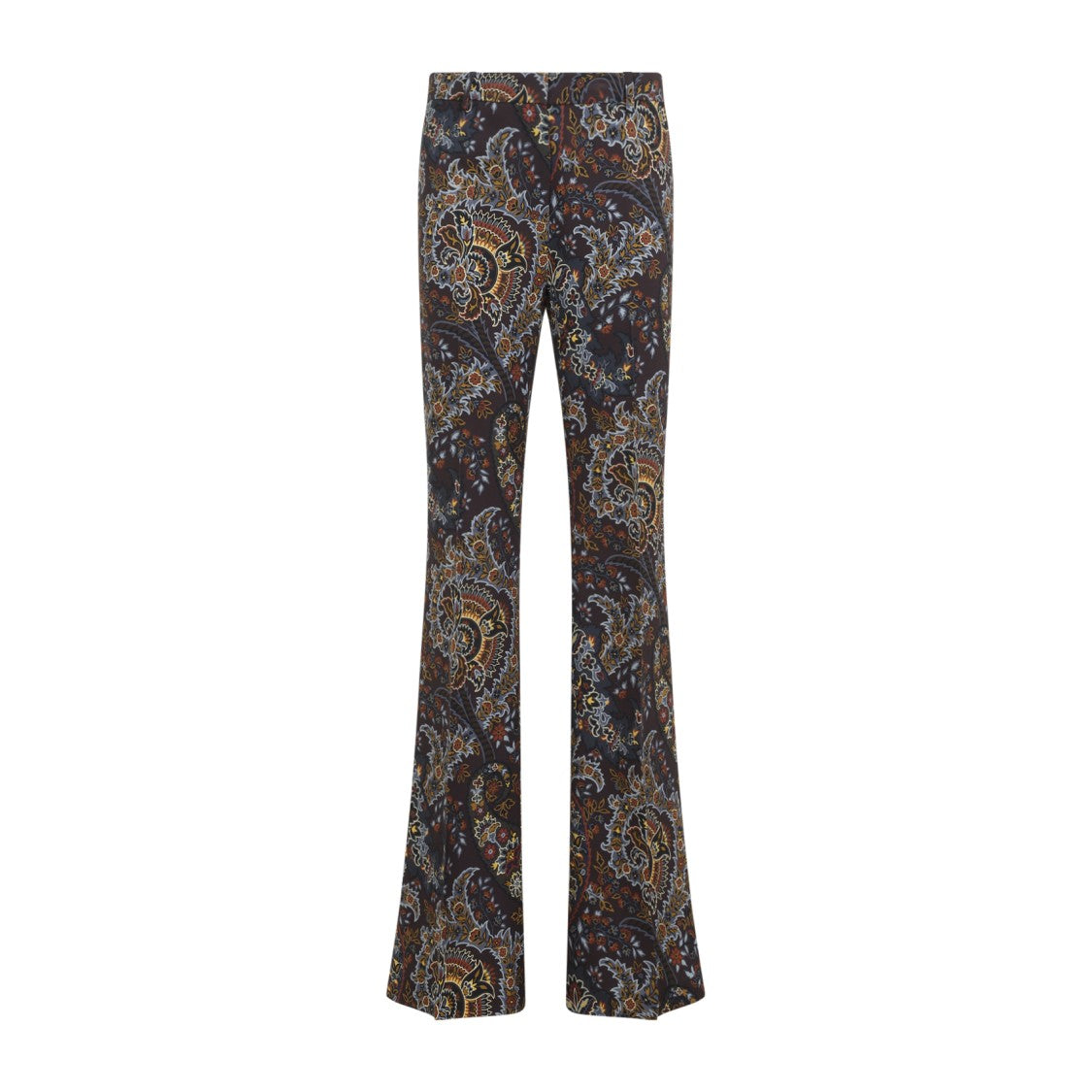 Etro Cady Printed Blue Black Viscose Pants