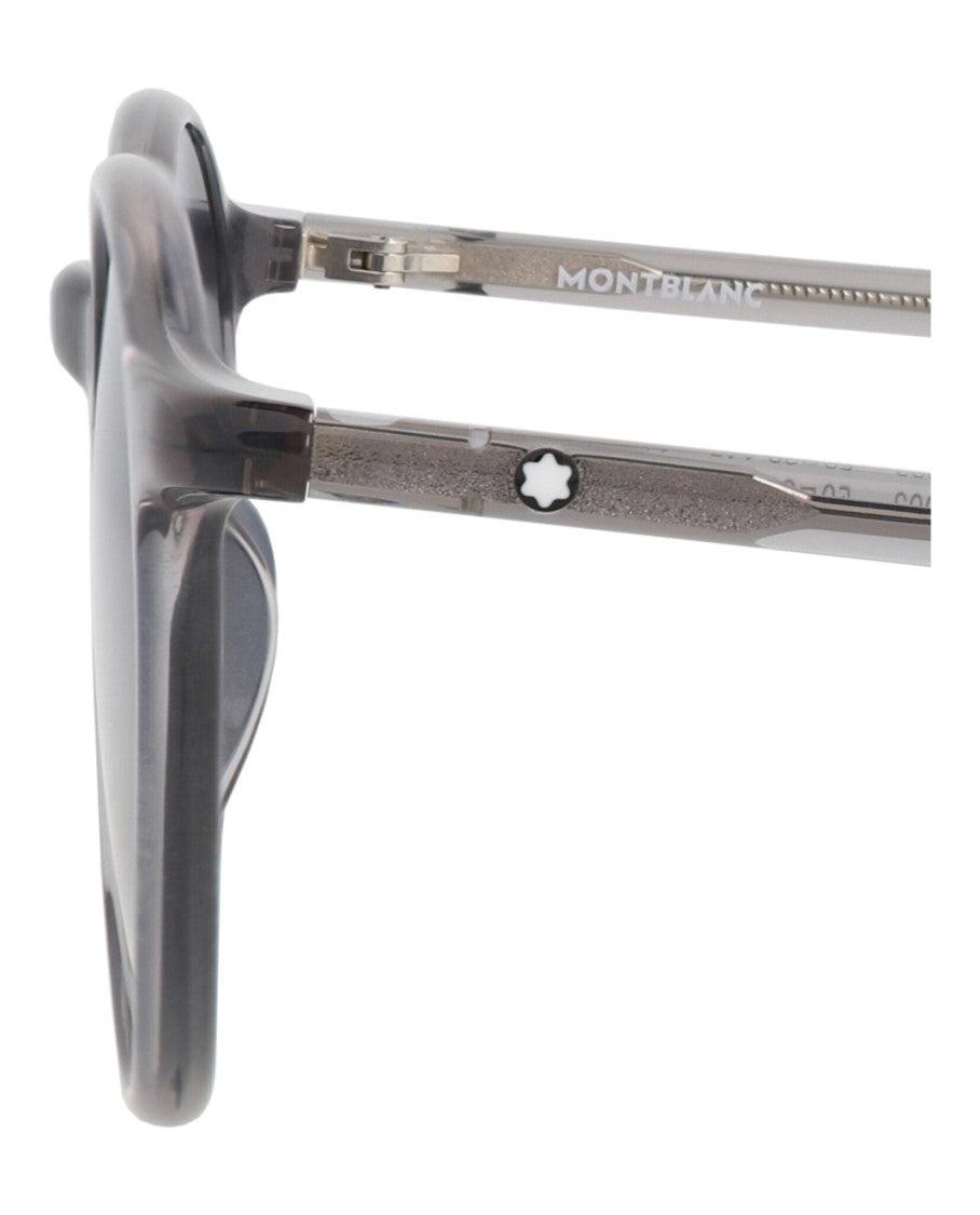 Montblanc Round-Frame Recycled Injected Acetate Sunglasses