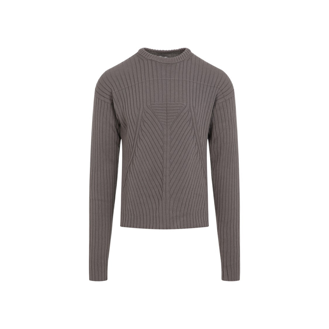 Rick Owens Dust Grey Cotton Round Neck Sweater