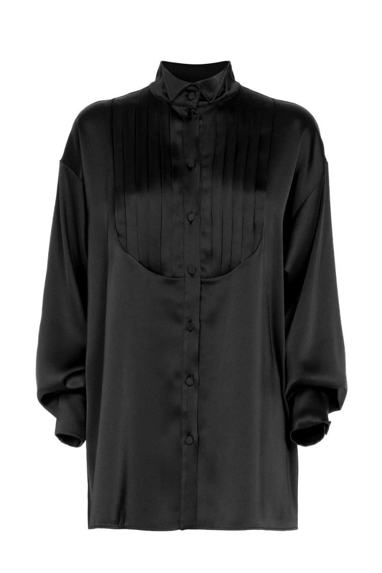 Les Filles D'eva Black Silk Blouse