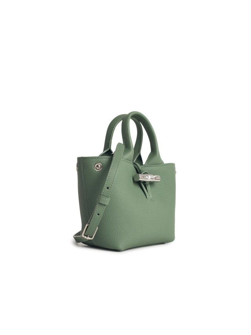 Longchamp Oregano Leather 'Xs Le Roseau' Handle Bag