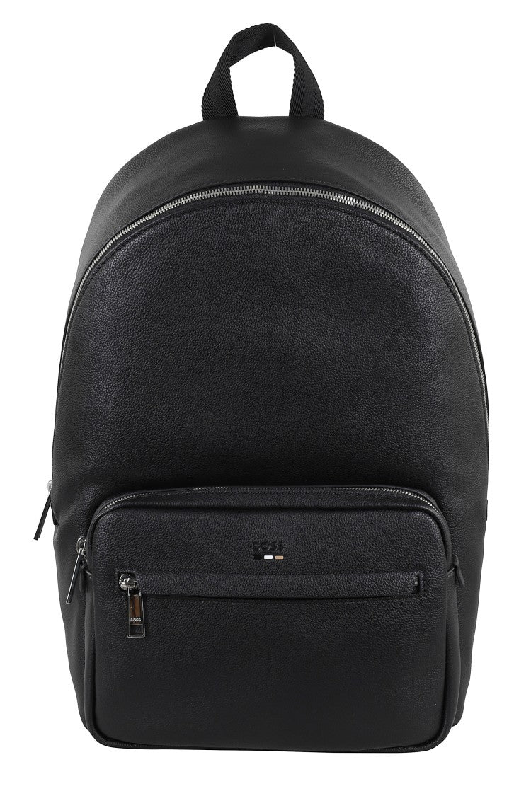 Boss Black Leather Backpack