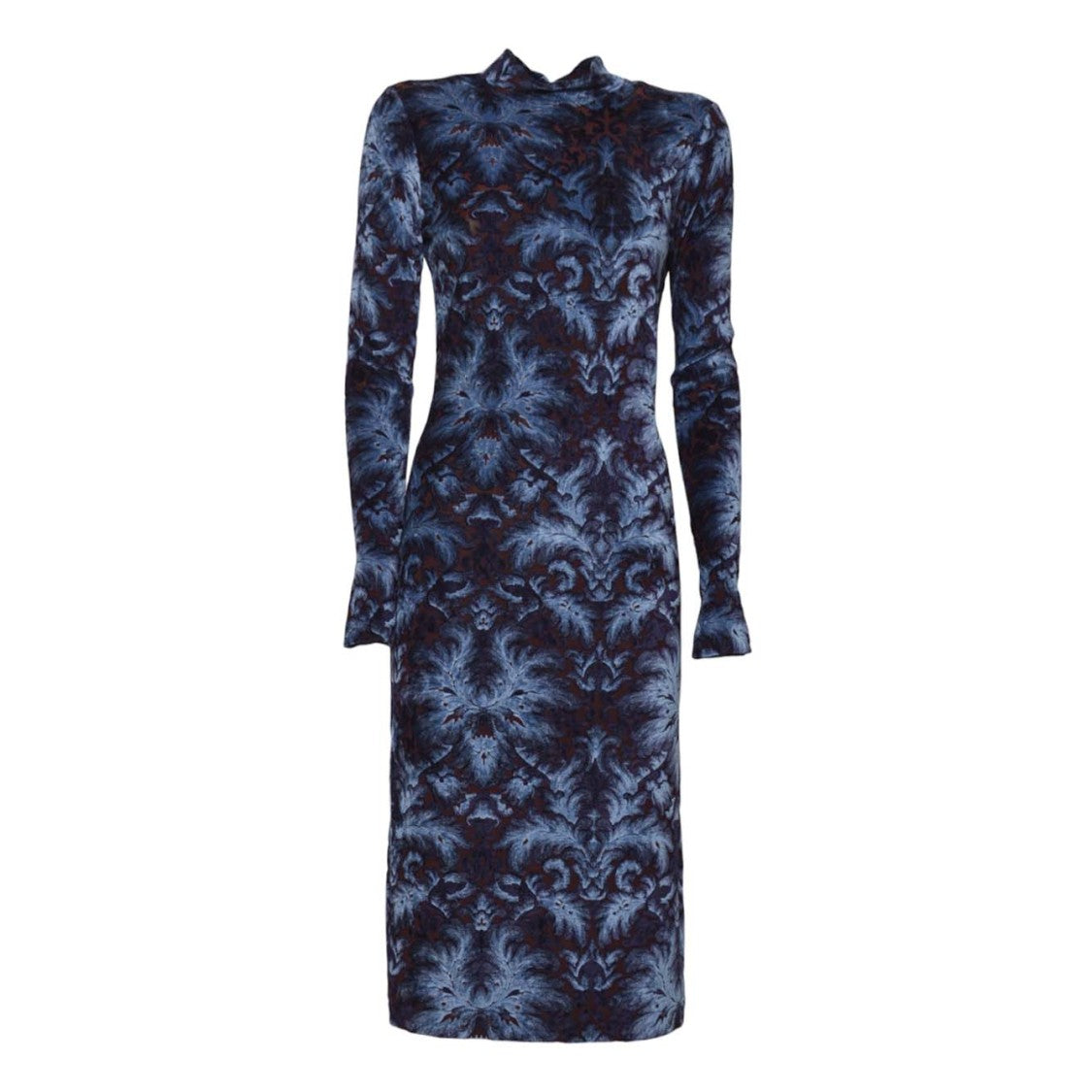 Etro Fitted Midi Dress With Abstract Floral Pattern