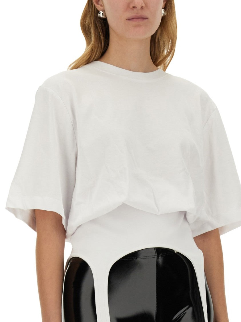 Fiorucci T-Shirt With Stylish Suspenders