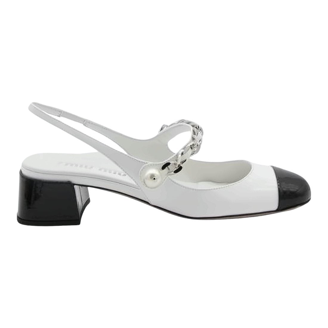 Miu Miu Slingback Pumps With Pearl Detail