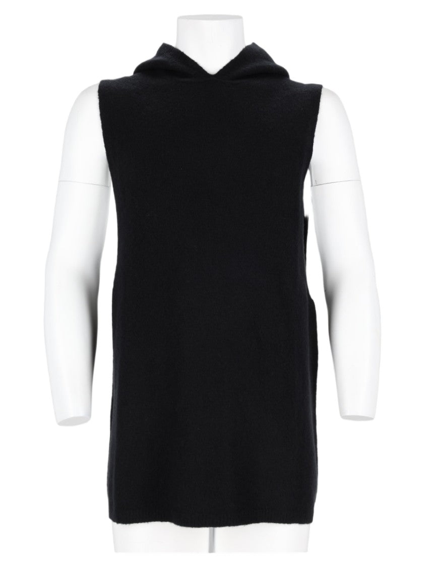Rick Owens Sleeveless Knit Cashmere-Blend Hooded Top
