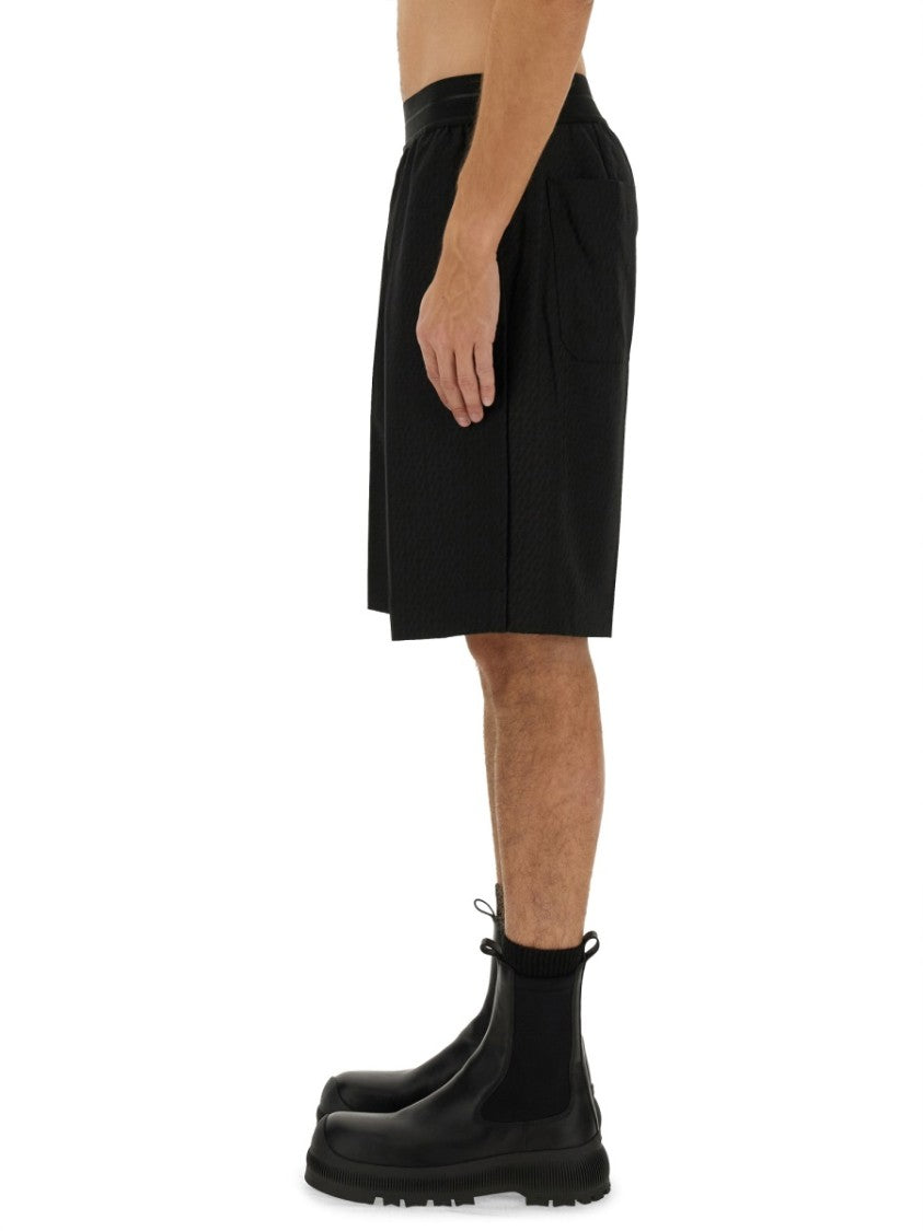 Helmut Lang Tailored Black Shorts With Structured Silhouette