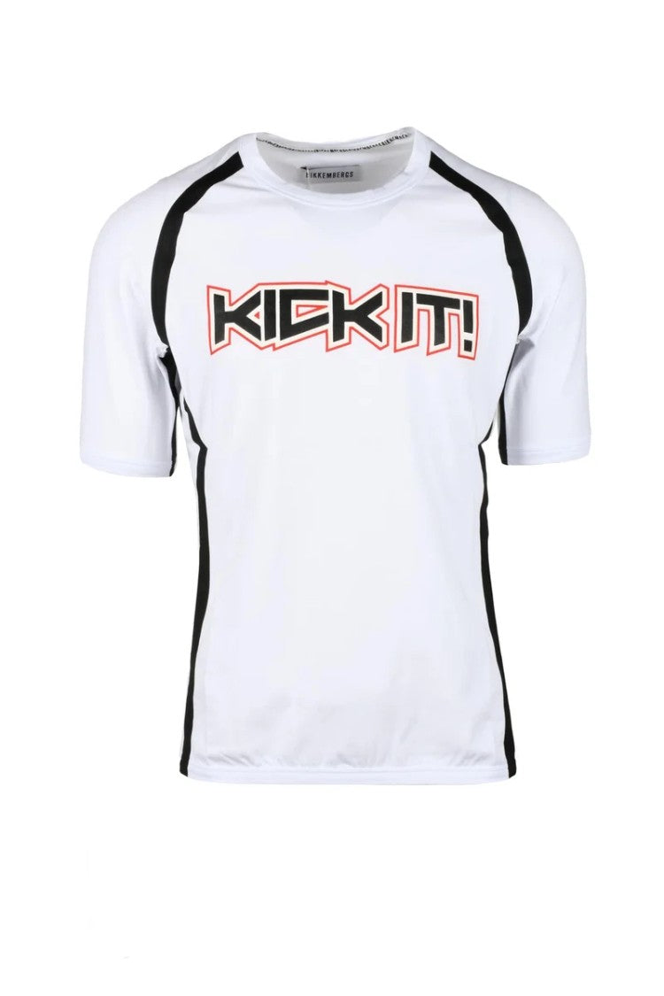 Bikkembergs White Graphic Stretch T-Shirt