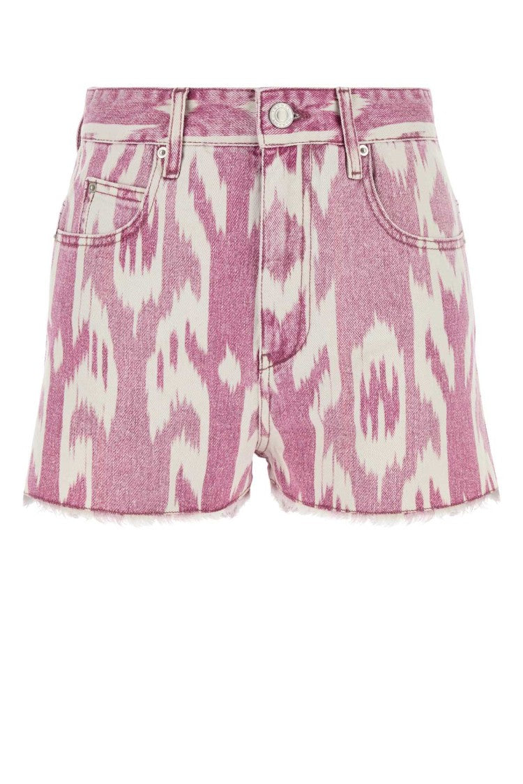 Isabel Marant Étoile Printed Denim Lesia Shorts