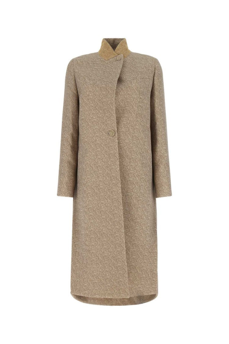 Fendi Embroidered Wool Blend Coat