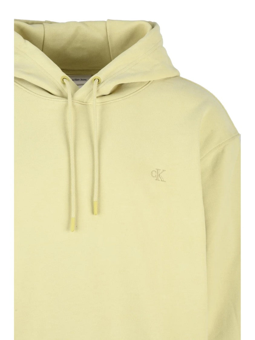 Calvin Klein Jeans Beige Crewneck Cotton Hoodie