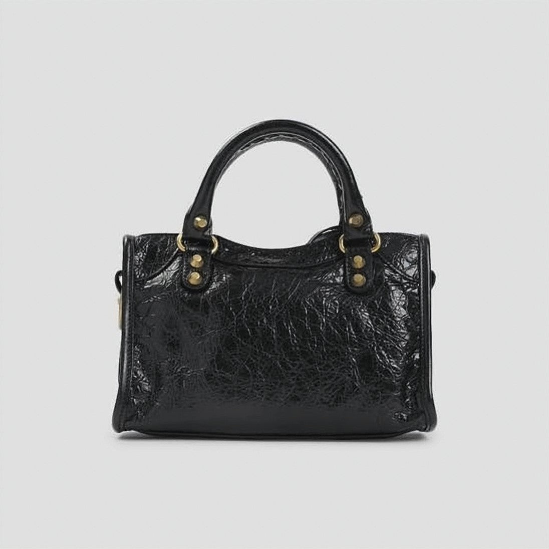 Balenciaga Textured Lambskin Mini Handbag With Glossy Finish