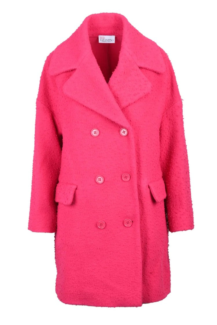 Red Valentino Double-Breasted Coat - Fuchsia