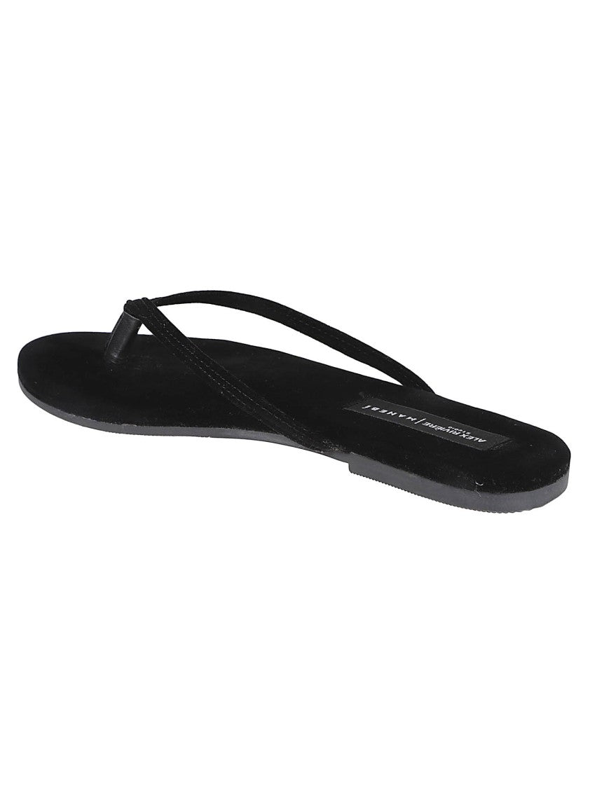 Manebi Minimalist Black Thong Sandals