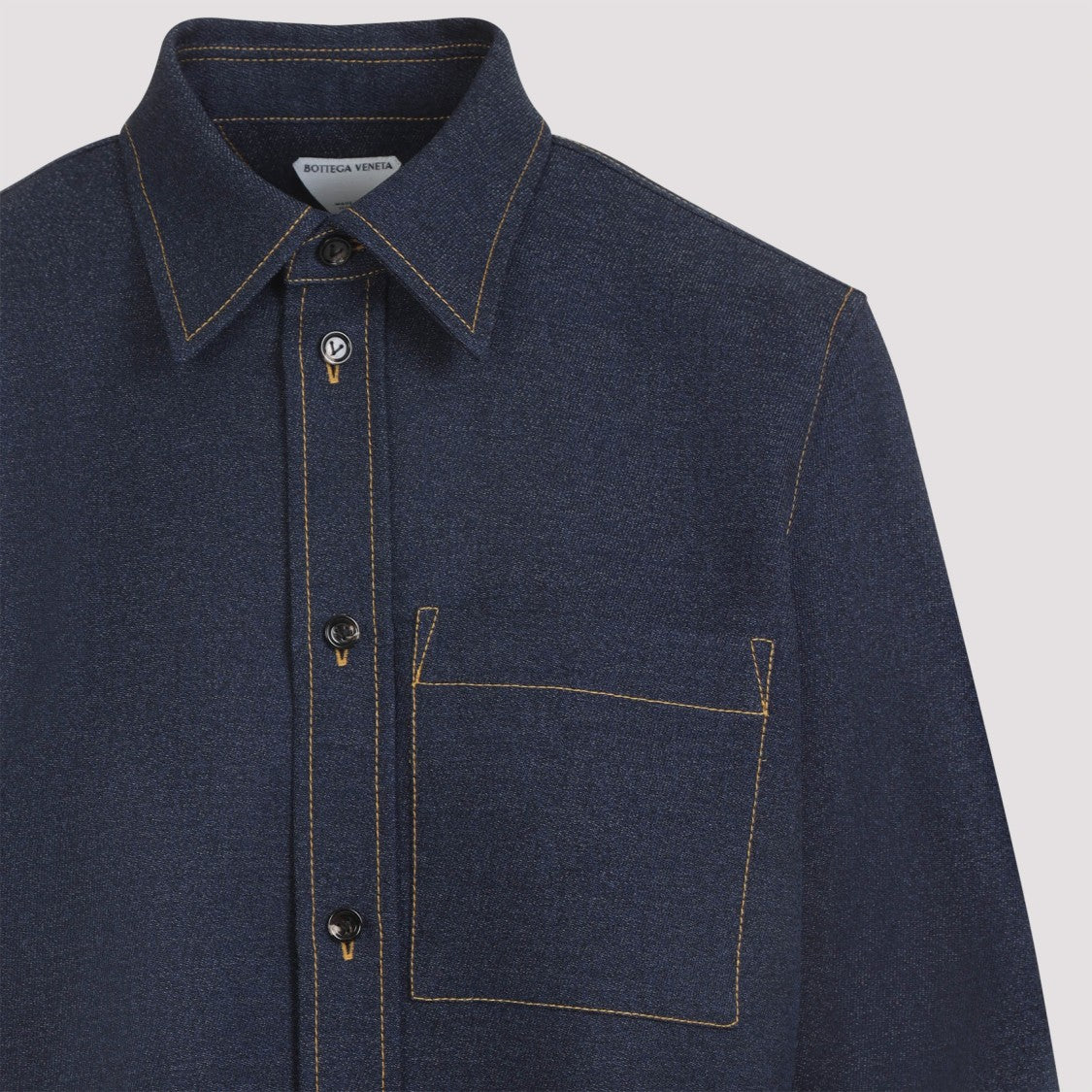 Bottega Veneta Classic Button-Up Wool Shirt With Textured Finish