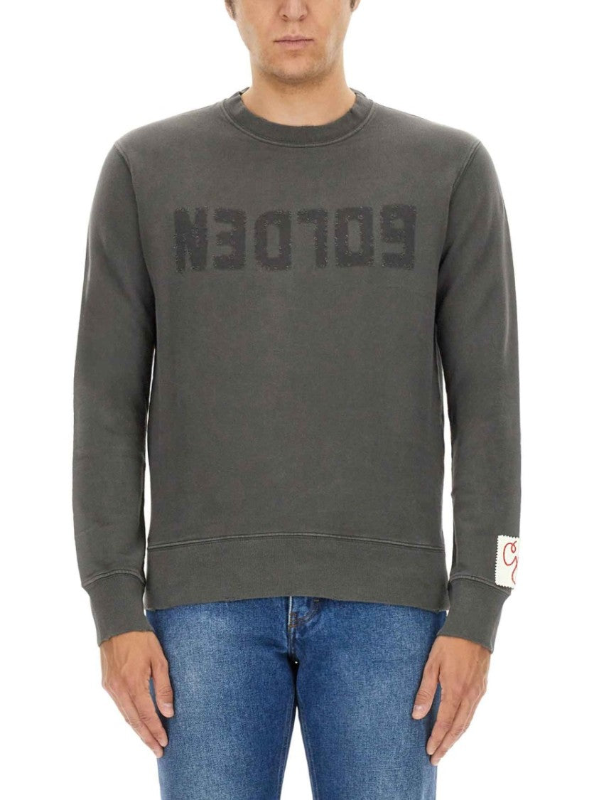 Golden Goose Classic Grey Sweatshirt With Iconic Logo