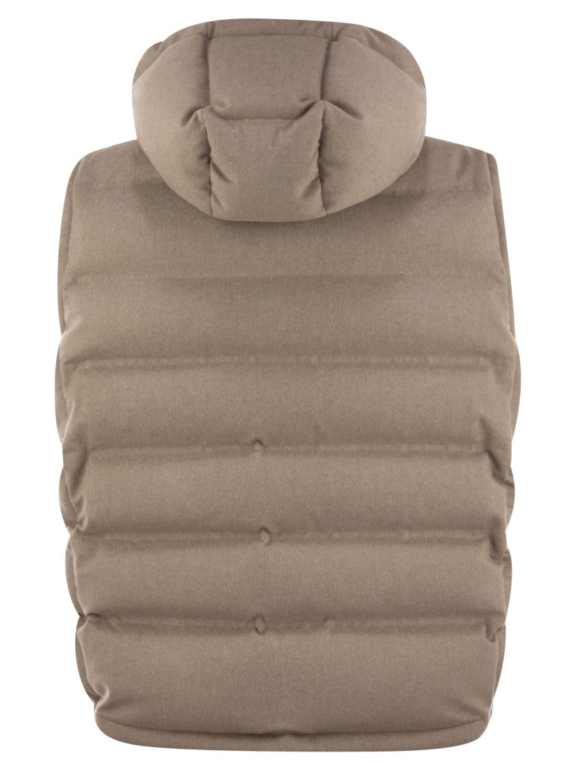 Brunello Cucinelli Sleeveless Wool Down Jacket