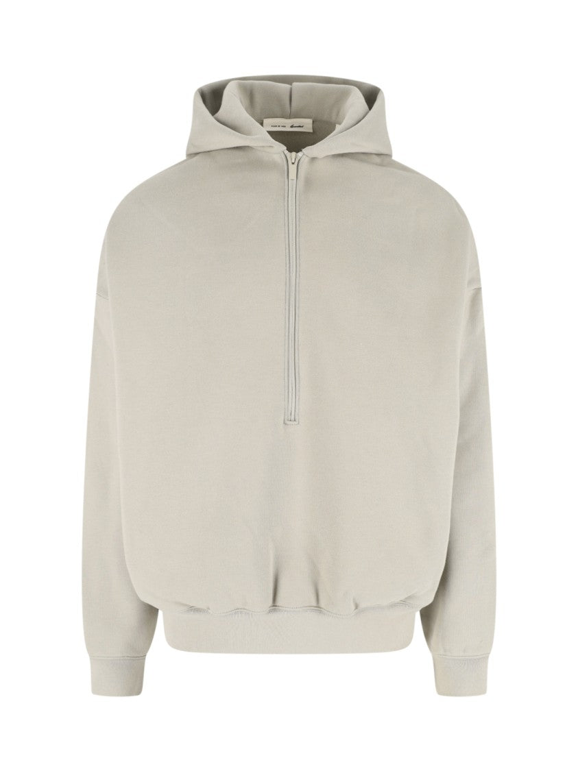 Fear Of God Essentials Grey Half-Zip Property Of Essentials Hoodie