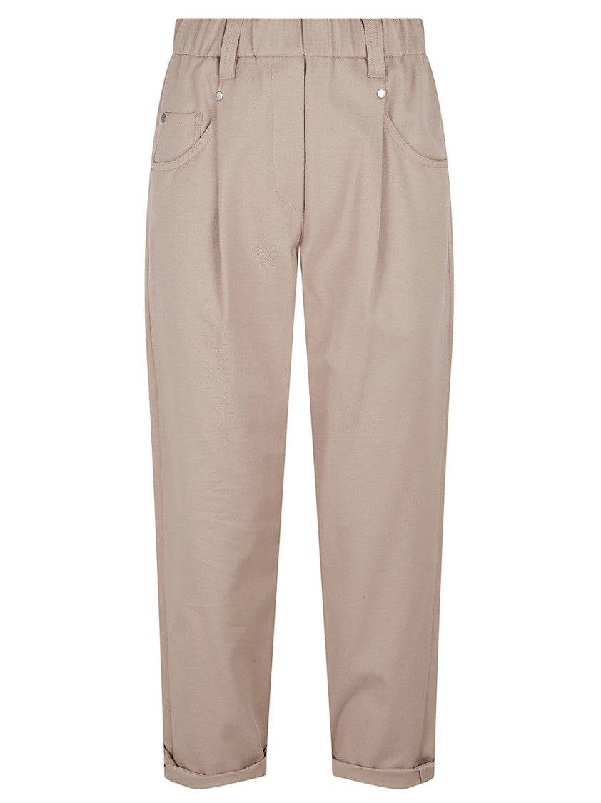 Brunello Cucinelli Relaxed Fit Cropped Trousers