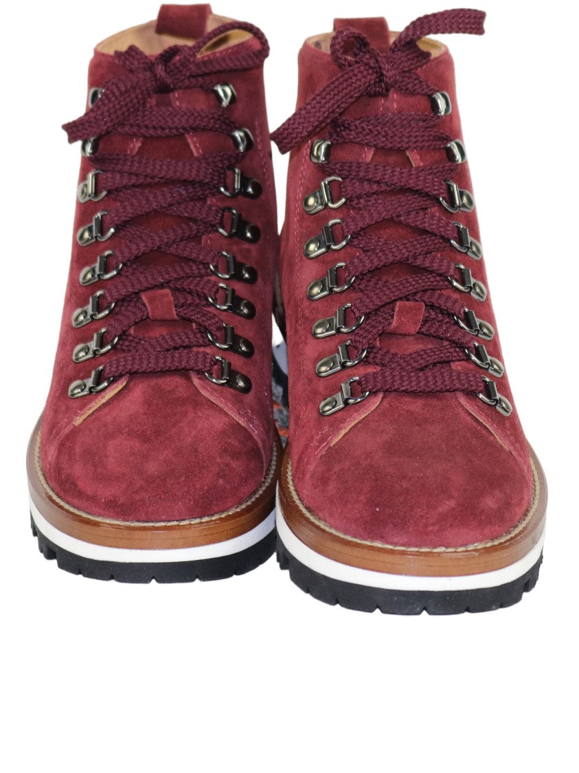 Monpiz Burgundy Falcade Suede Ski Snow Boots